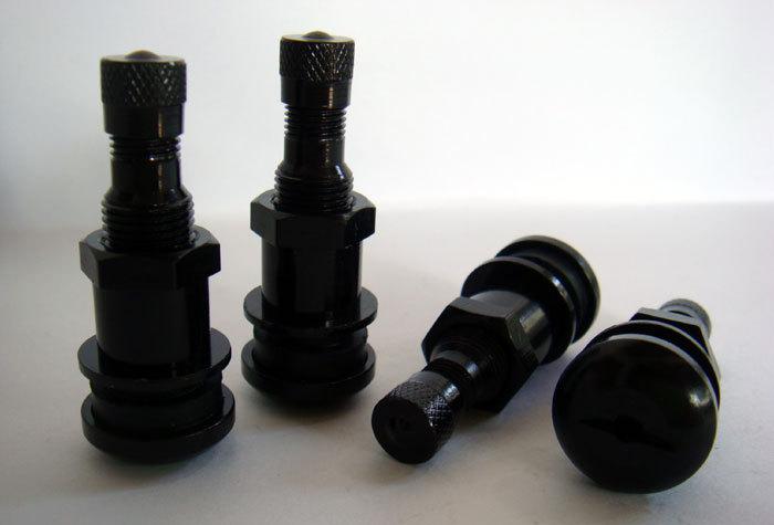 Set of 4 new racing wheels black forged aluminum valve stems cap.