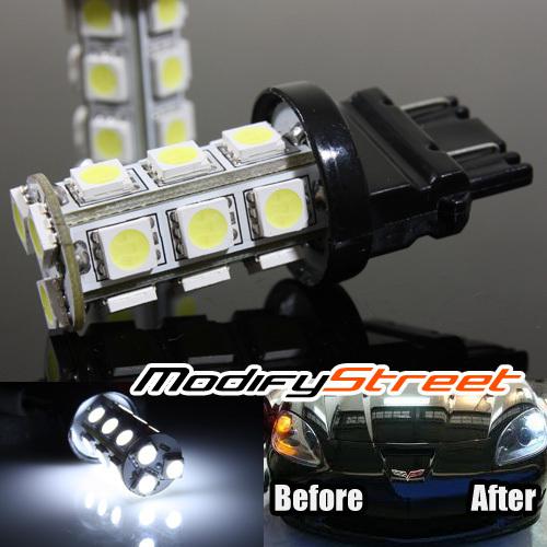 2x 18 5050 smd 3157 3155 led light bulbs white tail lamp side marker turn signal