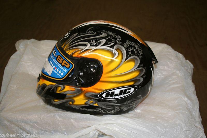 Hjc cl-sp large yellow black new helmet typhoon 