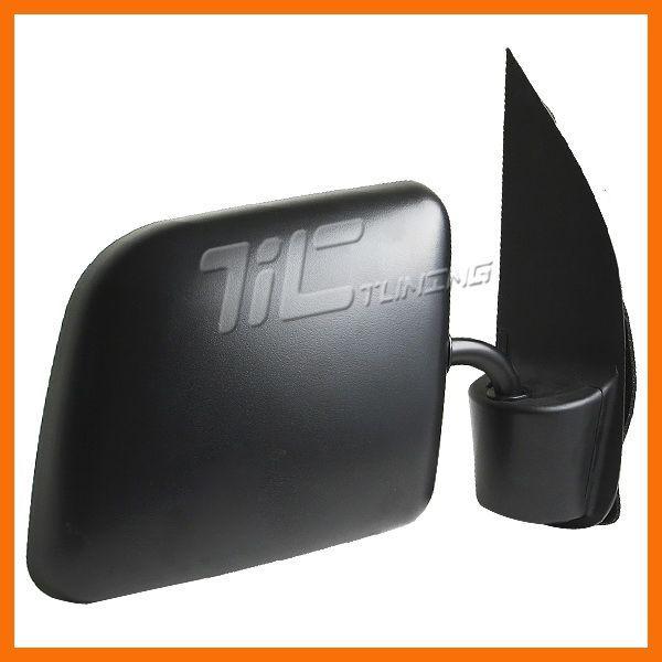 94-07 econoline van passenger rh blk housing mirror manual foldable convex glass