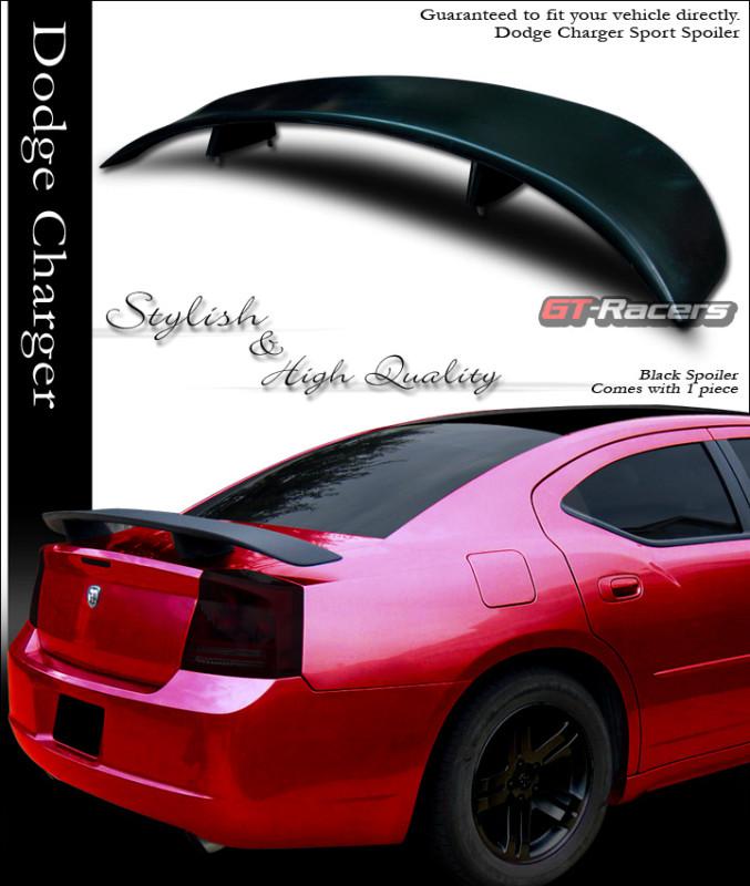 Daytona factory sport rear trunk spoiler wing abs 06-09 10 dodge charger blk