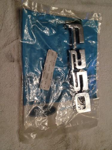 Nos oem ford f250 truck name plate emblem e7tz-16720-b