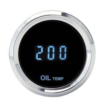 Dakota digital solarix series round oil temperature gauge blue display slx-07-3