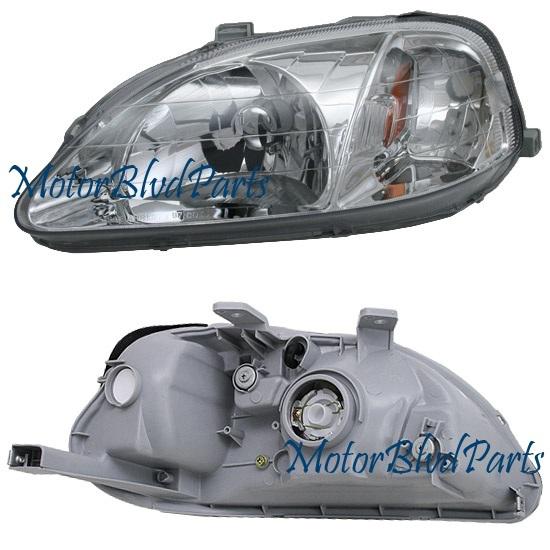 99-00 civic oe style headlight headlamp left driver lh