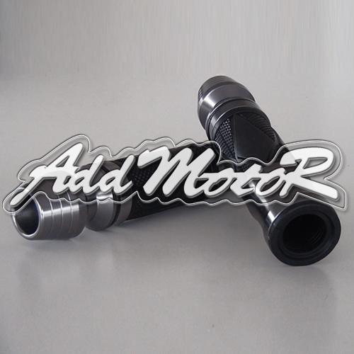 Universal motorcycle cnc handlebar soft rubber grips aluminum rod gray 22mm 