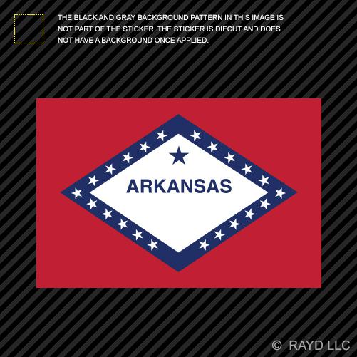 4” arkansas flag sticker decal self adhesive vinyl state the natural land 