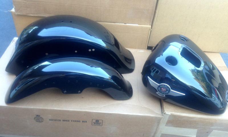 Harley-davidson fat boy flstf flstfi paint set gas tank , front, rear fender