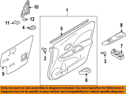 Nissan oem 254013aa1b door component/door window switch panel