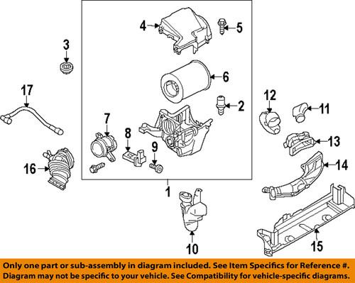 Ford oem bv6z9b659a air intake-air inlet hose