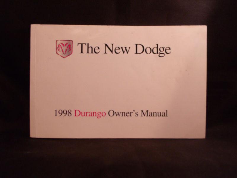 1998 dodge durango owners manual user guide oem