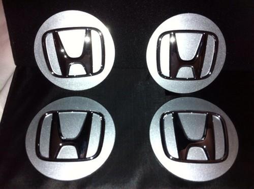 4 new oem genuine honda chrome wheel rim center logo hub cap