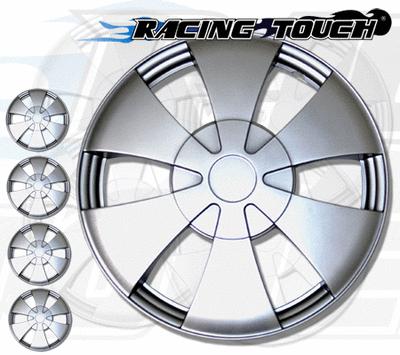 Metallic silver 4pcs set #717 14" inches hubcaps hub cap wheel cover rim skin