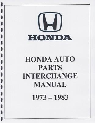 Honda parts interchange manual 73 74 75 76 77 78 79 80 81 82 83