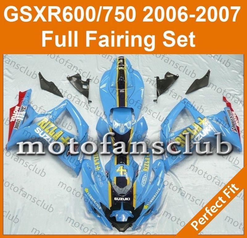 Fit suzuki gsxr 750 gsxr 600 06 07 gsx-r 2006 2007 fairing bodywork k6 #22 b