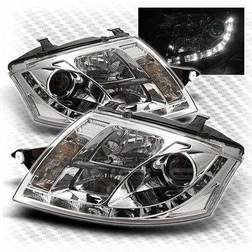 1999-2007 audi tt r8 drl led projector headlights head lights pair lamps set