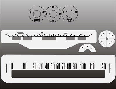 1961-1962 chevrolet impala instrument cluster white face gauges 61-62