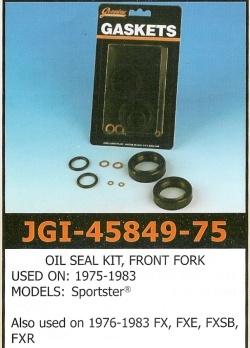 James 1975-83 xl, & 76-83 fx, fxe, fxsb, fxr front fork seal kit - close out