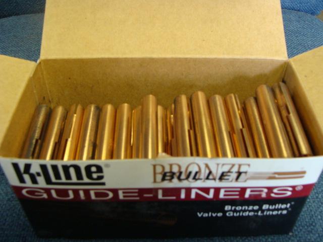 K-line bronze bullet valve guide liners (qty 100) (2.5" x 3/8" / .368) +.030"