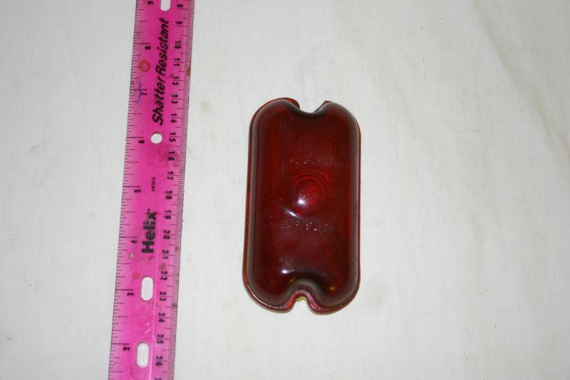 Nos 1940's glass red truck, semi, bus, trailer, marker light lens