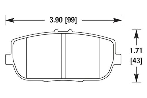 Hawk hb523n.539 - 2006 mazda miata mx-5 rear brake pads