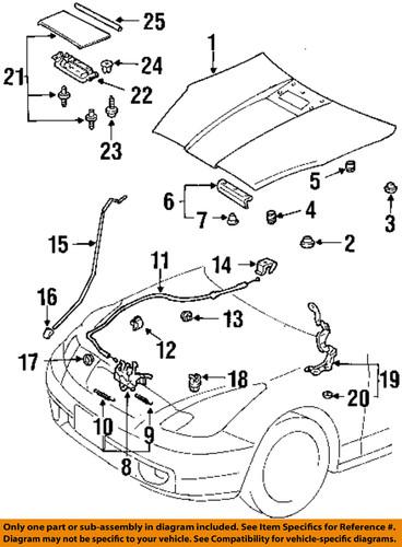 Toyota oem 5363020610 hood release cable-release cable