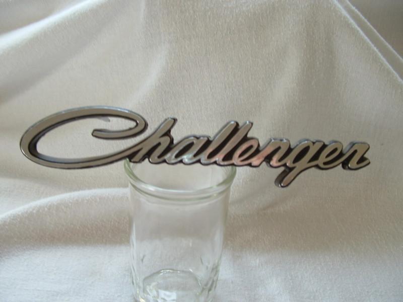  1972,1973,1974 challenger grille nameplate # 3573505 new old stock