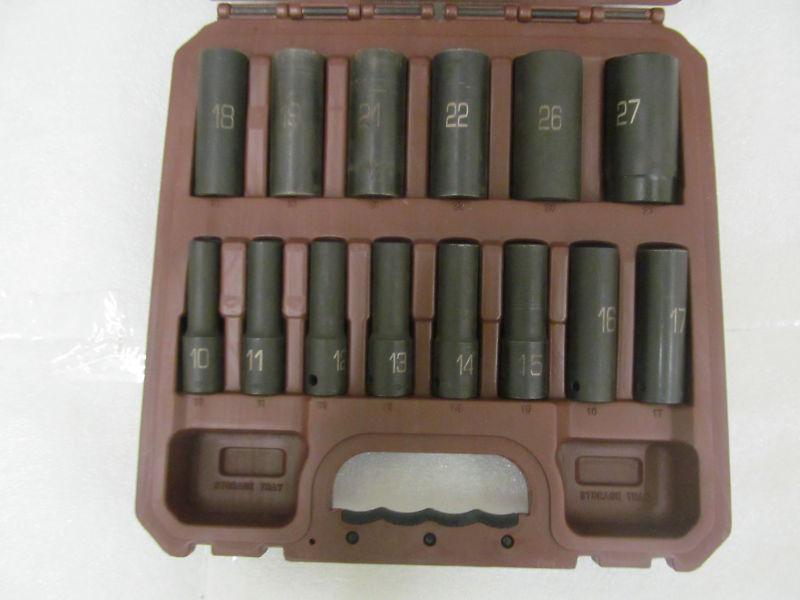 Matco scdpm146v  15 pc 6 point impact socket set metric 1/2" drive