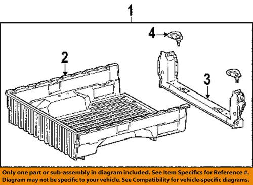 Toyota oem 6524004161 pick up box-rear cross sill