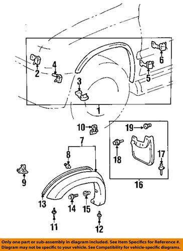 Toyota oem 5385335090b1 fender-flare pad