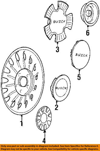 Buick gm oem 9594061 wheels-center cap