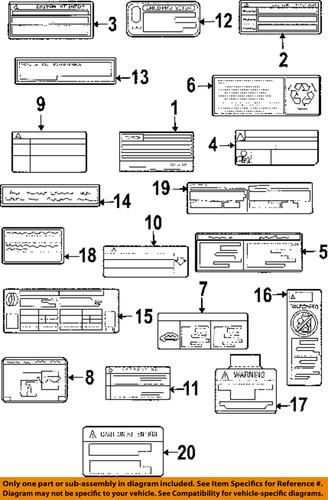 Toyota oem 1779221061 labels-vacuum diagram