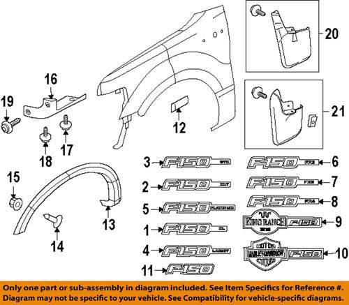 Ford oem 9l3z16038b fender-wheel opening molding