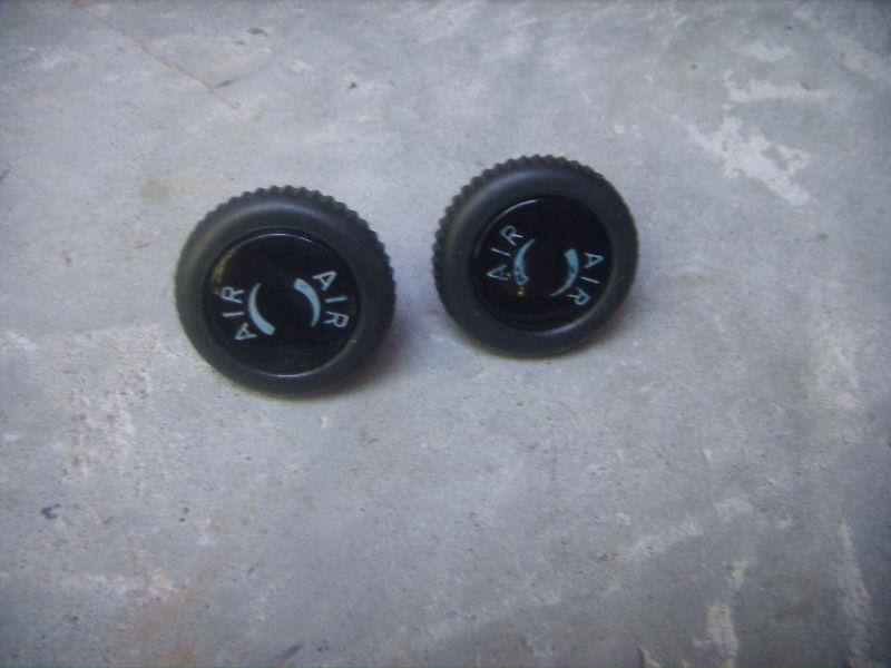 Oe vw fresh air dash knob's, beetle, bug, karmann ghia. volkswagen. (2) pc's