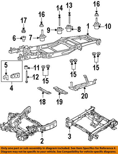 Ford oem 7l3z1000154aa frame-upper insulator