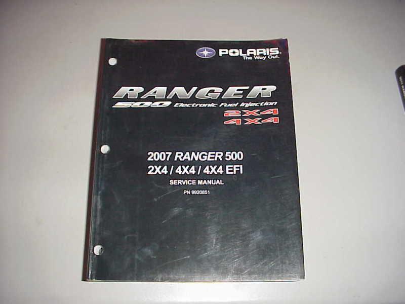 Polaris ranger 500 efi 2x4, 4x4 factory service manual 2009