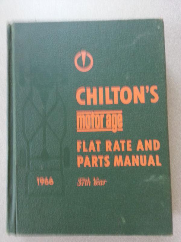 1966 chilton's motor age flat rate and parts manual repair parts book