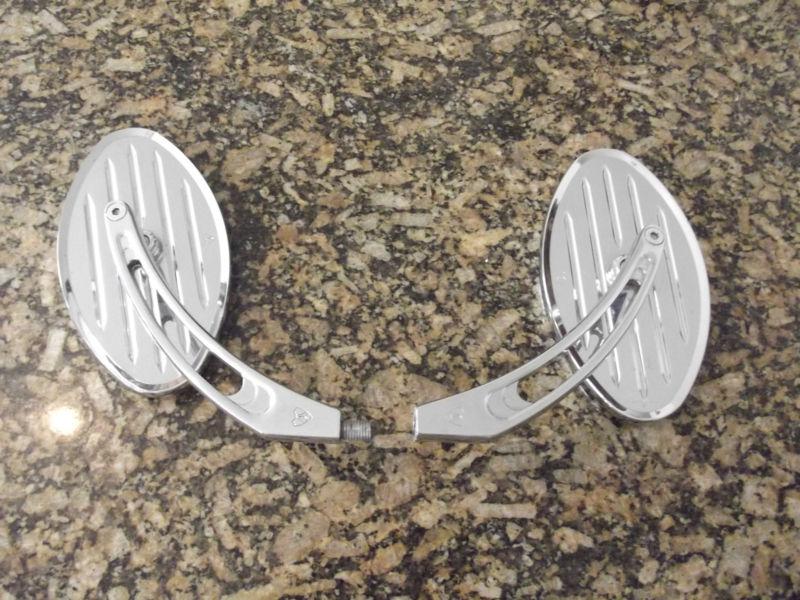 Chrome oval shaped motorcycle mirrors (used)