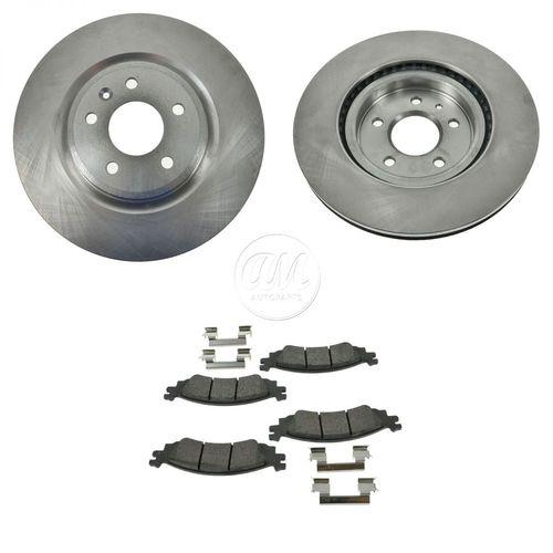 11-12 ford taurus sho front semi metallic disc brake pads & 2 rotors set kit