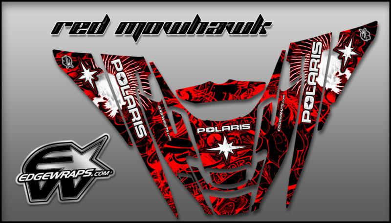 Polaris edge 02-10 rmk xc pro-x custom graphics -  red mowhawk