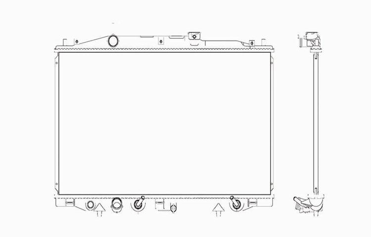 Replacement radiator 03-04 honda accord 4 door auto / manual 2.4l l4 19010raaa02
