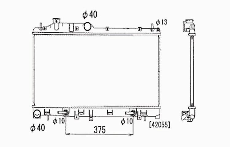 Replacement radiator 05-07 subaru legacy outback automatic 2.5l h4 45111ag02a