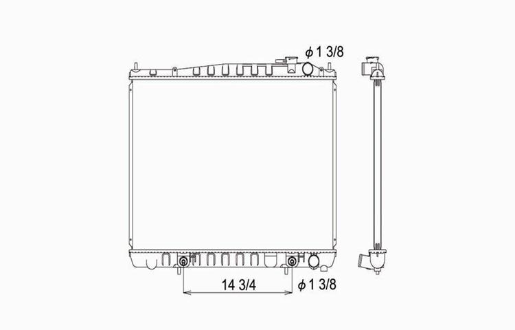Replacement radiator 1996-2004 nissan pathfinder infiniti qx4 auto / man 3.3l v6