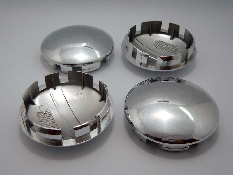 4x no logo wheel center cap hubs slightly curved chrome finished 68mmx62mm #097