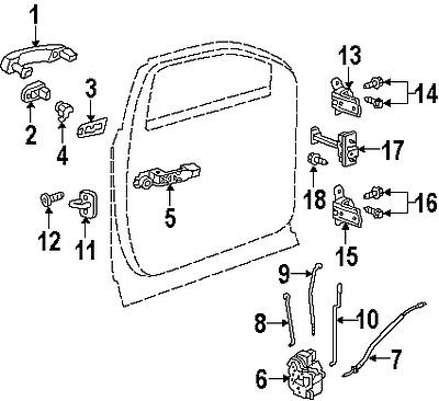 Chevrolet 13501716 genuine oem factory original lower hinge