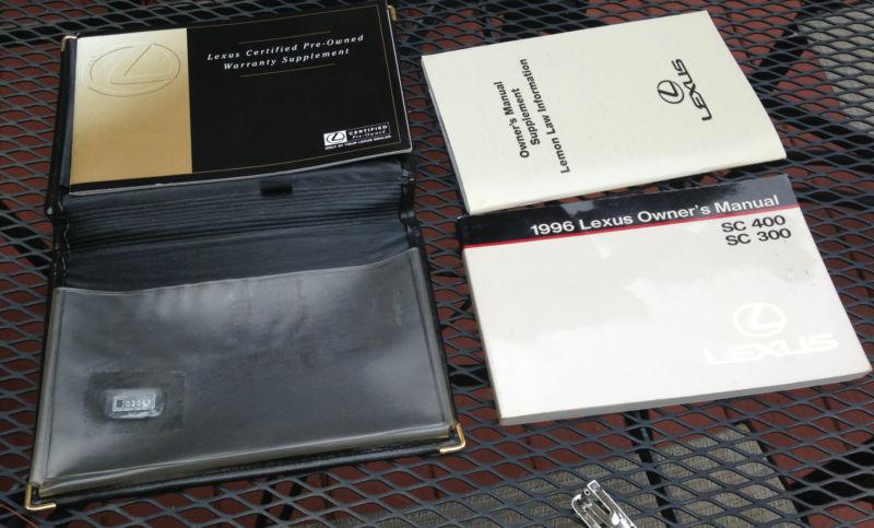 1996 lexus sc 400/ sc 300 owners manual/warranty/maintenace books leather case