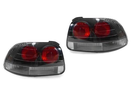 Usa fast ship 1993 1994-1997 honda del sol euro black / clear rear tail lights