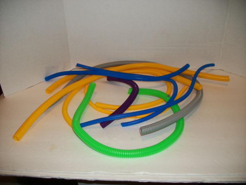 Lot wire cover blue yellow purple green grey split 1/4" 3/8" 1/2" loom r/c car 