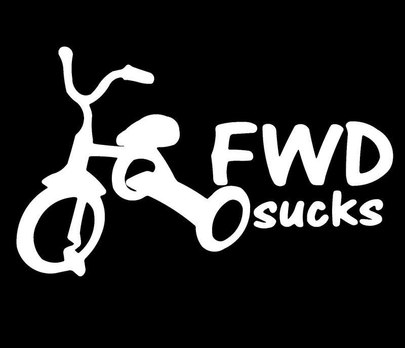 Jdm fwd sucks turbo vinyl decal sticker honda wrx slammed japan drift domo kun