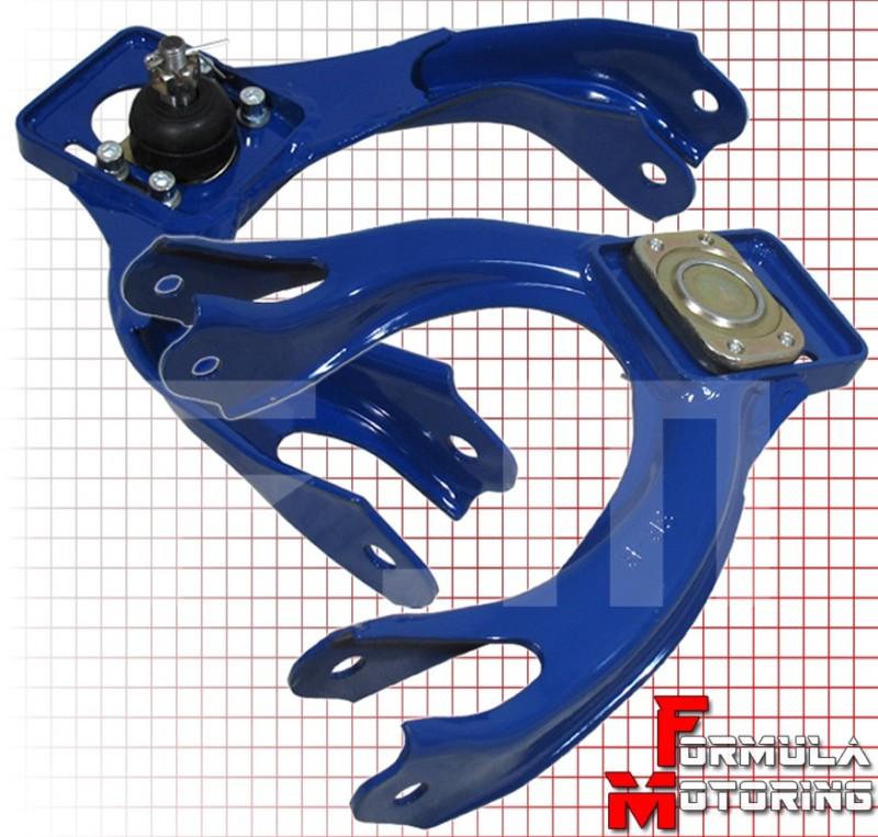 Blue adjustable front upper arm camber kit left+right civic del sol integra eg