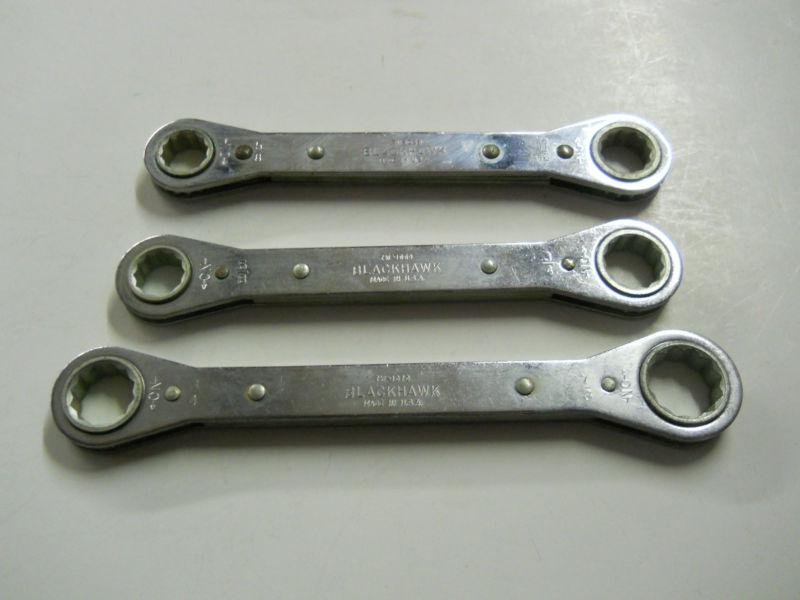 Blackhawk tools 3 piece ratcheting box wrench set - made in usa